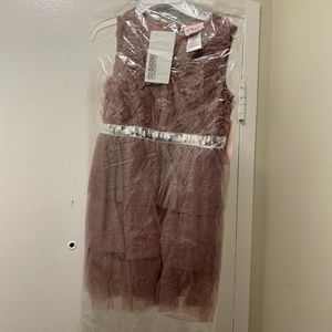 Brand New Little Lass Designer Dress in Dusty Rose